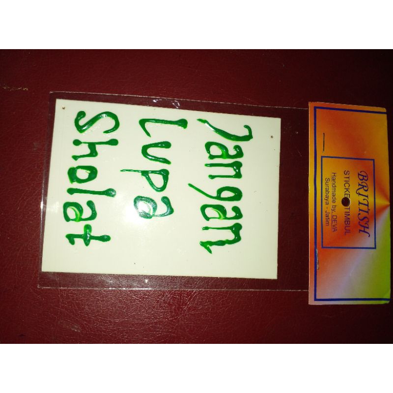 

British Sticker Timbul : Jangan Lupa Sholat