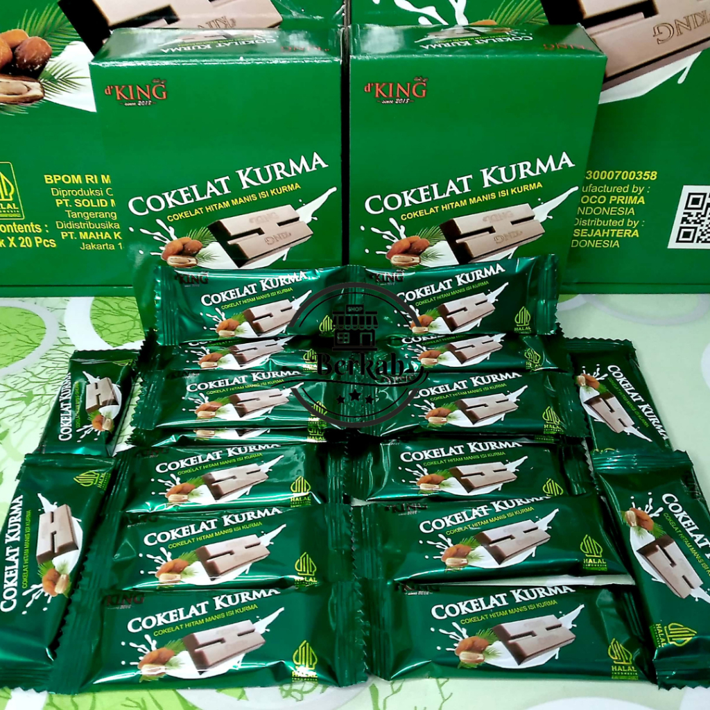 

Coklat Kurma d'KING [ 1 box isi 4 pack ] BPOM-HALAL