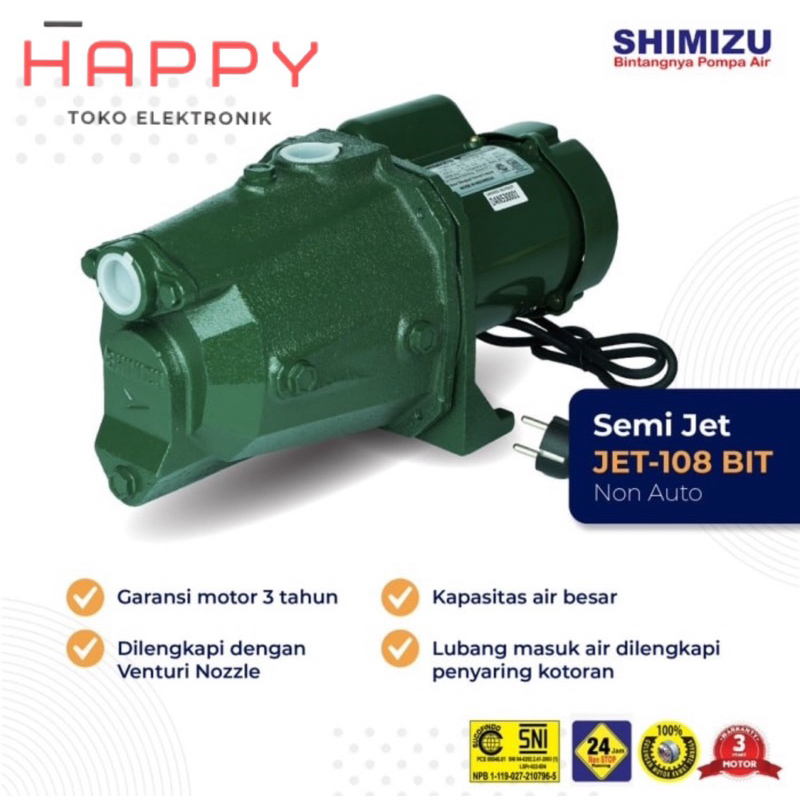 Shimizu Pompa Air Semi Jet Pam Jet Pump Shimizu Jet 108 Bit Jet 108 BIT