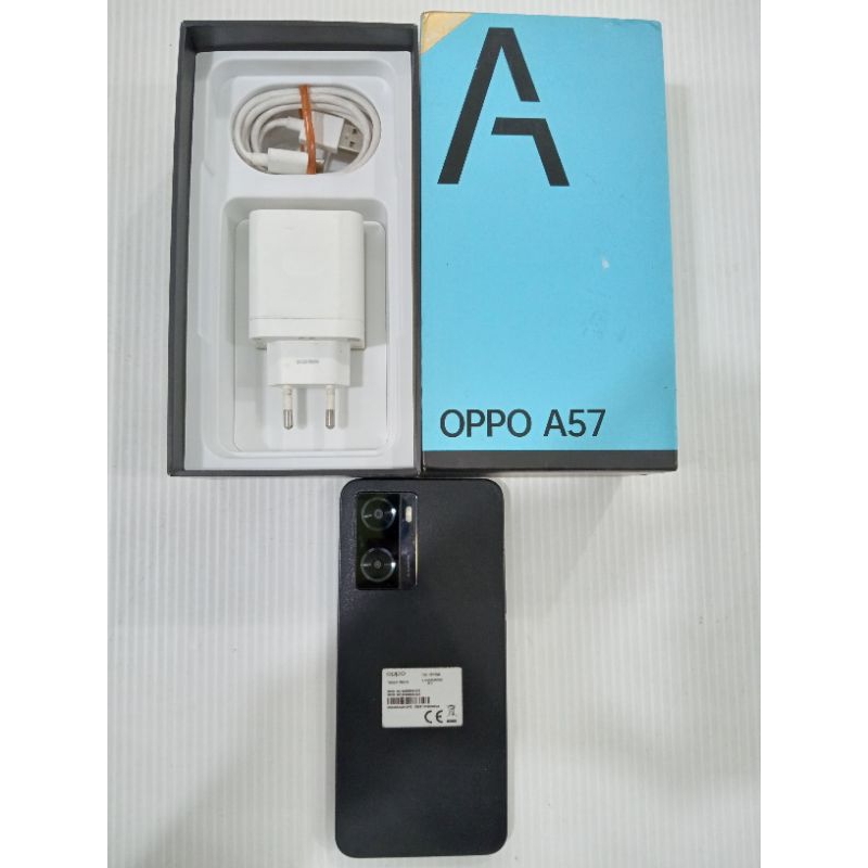 OPPO A57 4/64GB Hitam Bersinar SEKEN LENGKAP