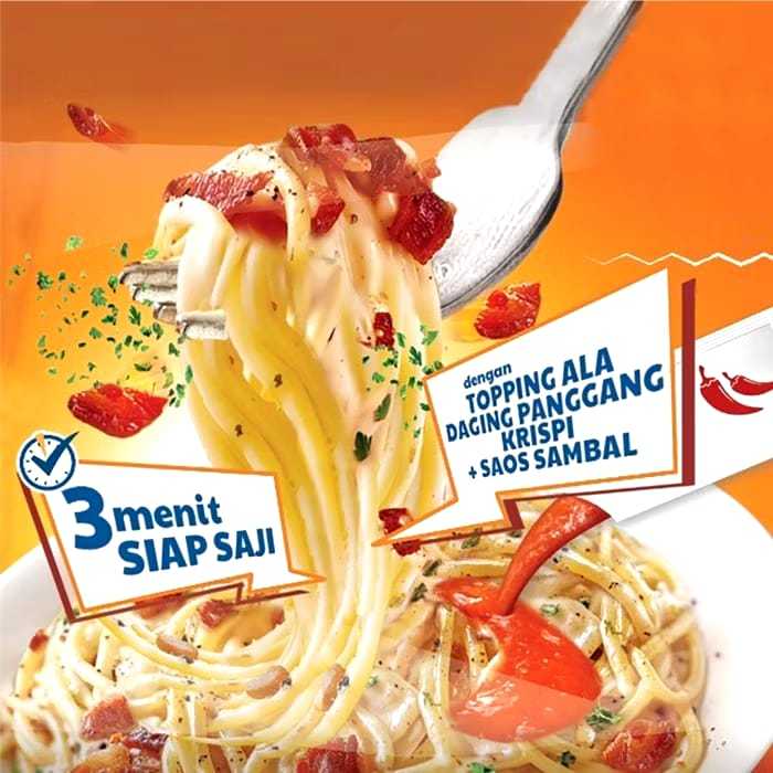 

Promo 7.7 10 Pcs Pasta Wow Spageti Instan Mix Carbonara Bolognese Mie Spaghetti