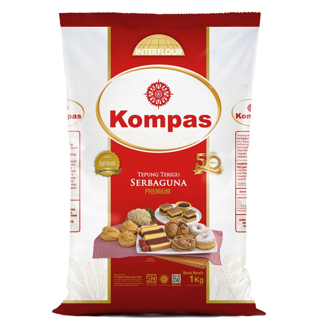 

Kompas Tepung Terigu Serbaguna Premium 1kg