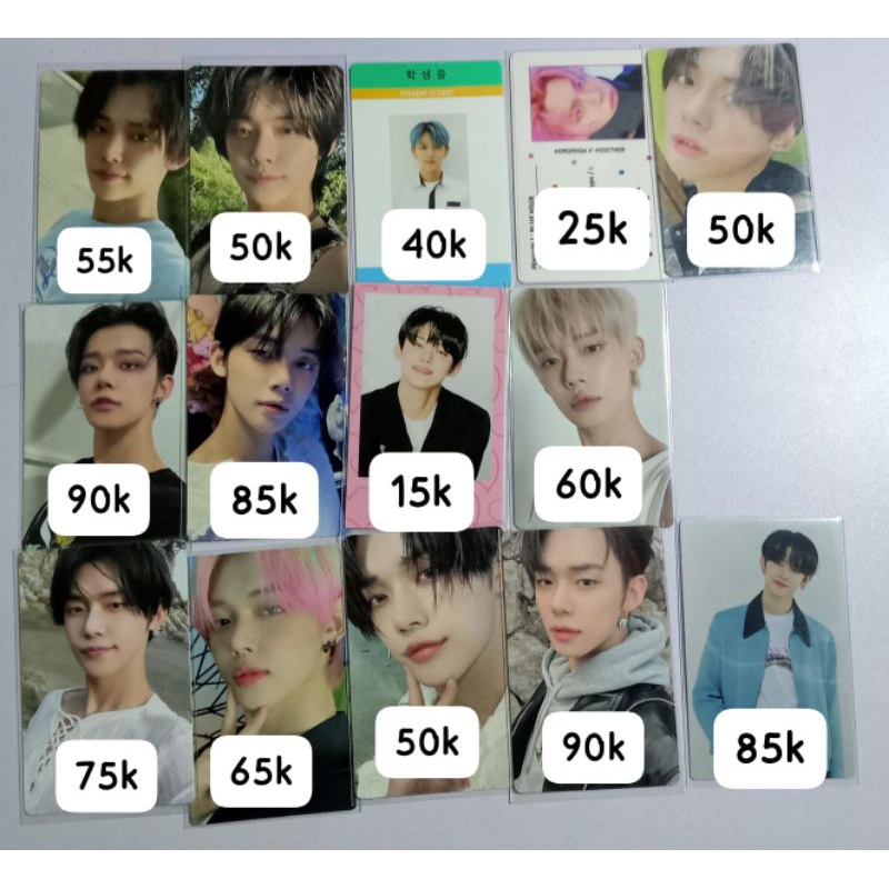 Yeonjun Photocard TCCFOE Fight Escape wv ver, Temptation daydream nightmare farewell weverse ver TDC