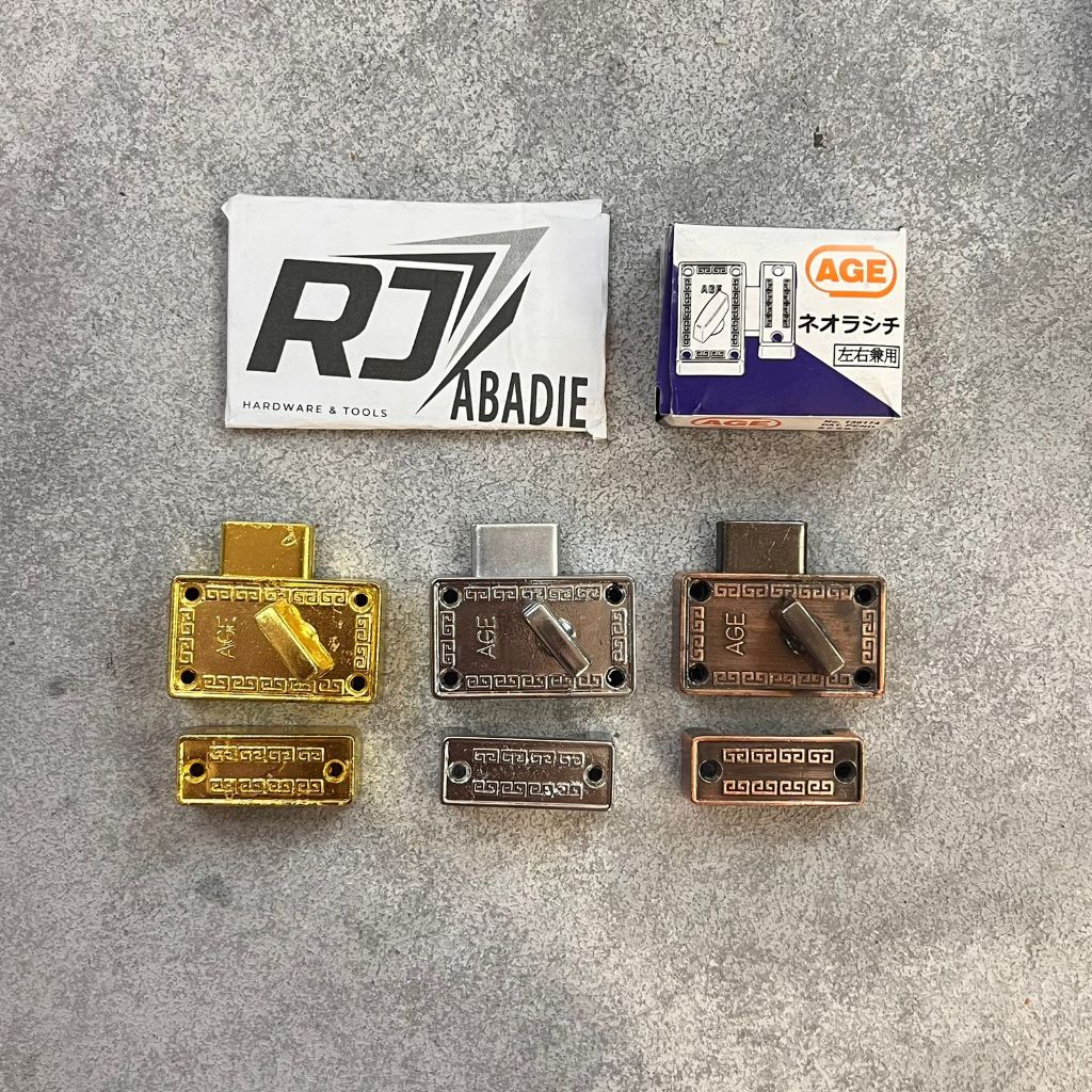 Grendel Pintu Slot Toilet Kamar Mandi Model Lama AGE Antique / Putih / Kuning