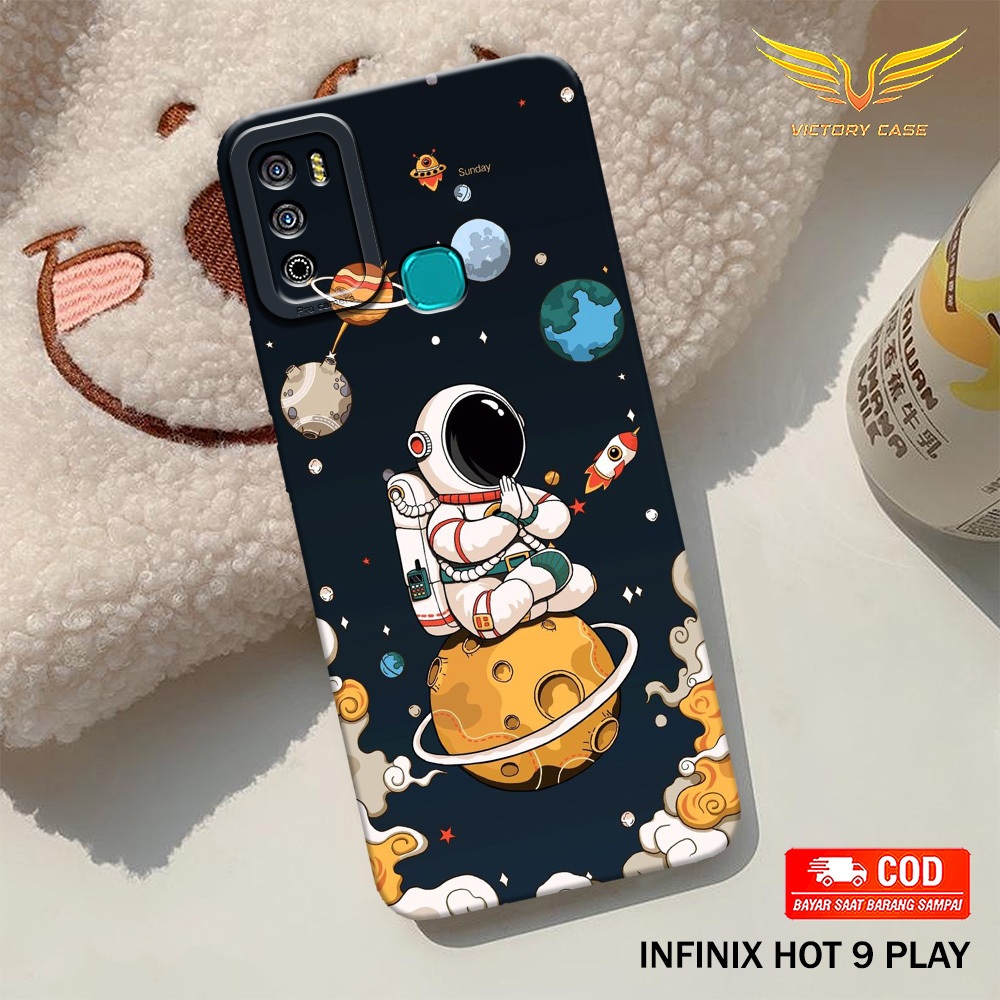 New Astronot Case - Softcase Infinix Hot 9 Play - Terbaru - Case Hp Infinix Hot 9 Play - Casing Infi