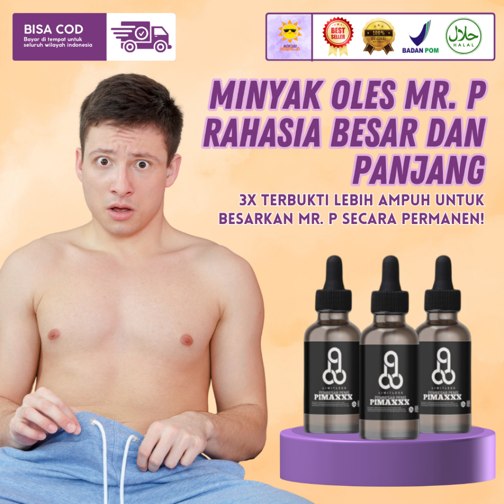 PIMAXXX Minyak Oles MR. P - Multivitamin Suplemen obat pembesar dan panjang Penis MR.P Ampuh Permane