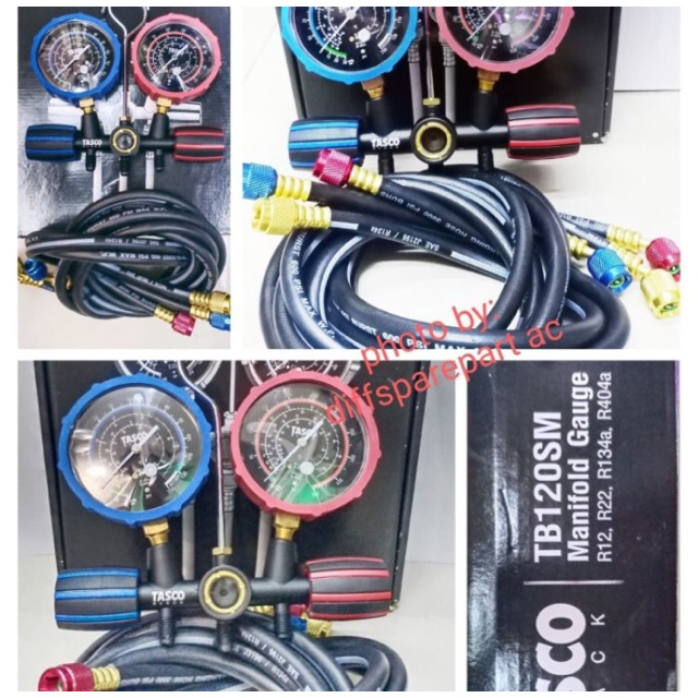 Manifold AC Tasco R22 R12 R134 R404 TB120SM
