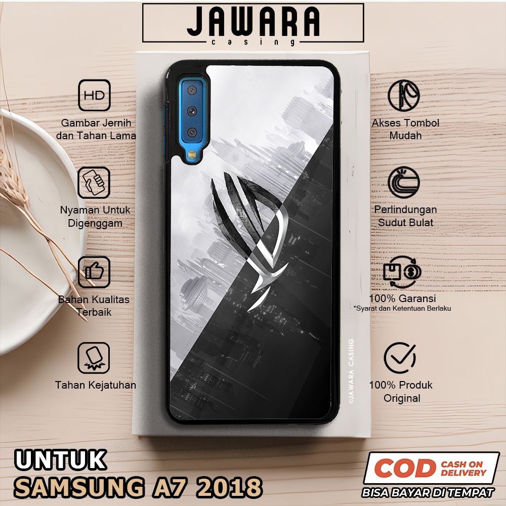 Case Samsung A7 2018 Casing Samsung A7 2018 [ROG2] Premium Case Glossy Case Hp Samsung Jawara Casing