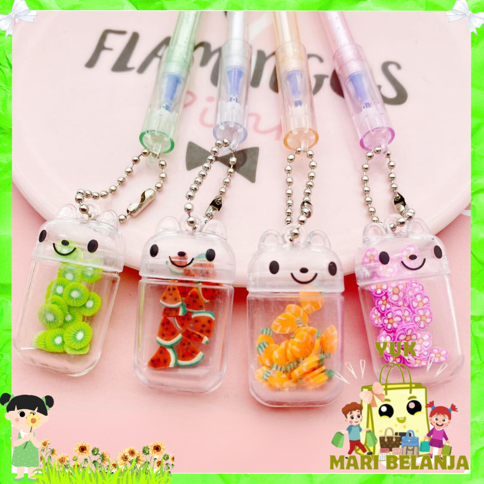 

YUKK MARI BELANJA Pulpen Gantungan Beruang Inpods Glitter Lucu Imut Pena Gel Karakter Bear Pen Dapat Dihapus Pulpen Gel Karakter 0.5mm Perlengkapan Sekolah Erasable Gel Pen