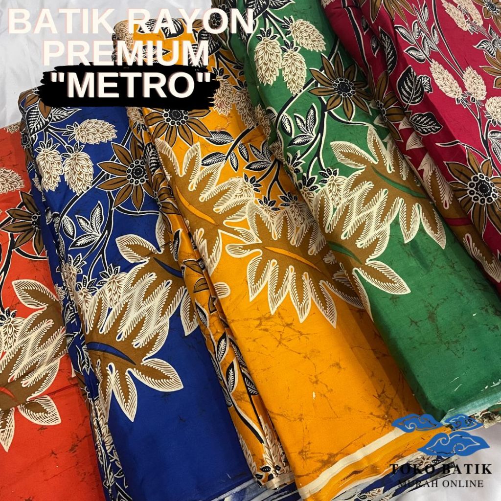 Kain Katun Rayon Viscose Silky Print Motif "Metro" 2024 Original 100% Viscose Premium