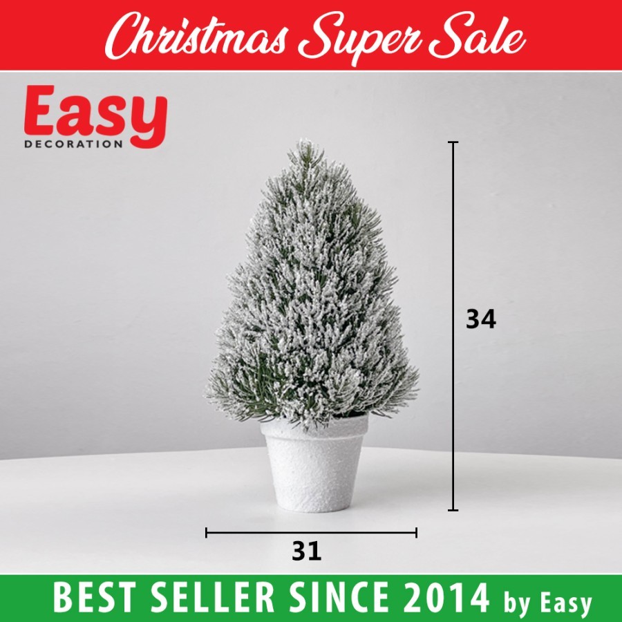 POHON NATAL KECIL / MINI / MEJA / POHON NATAL BAGUS POHON NATAL KEREN POHON NATAL SALJU 45 CM