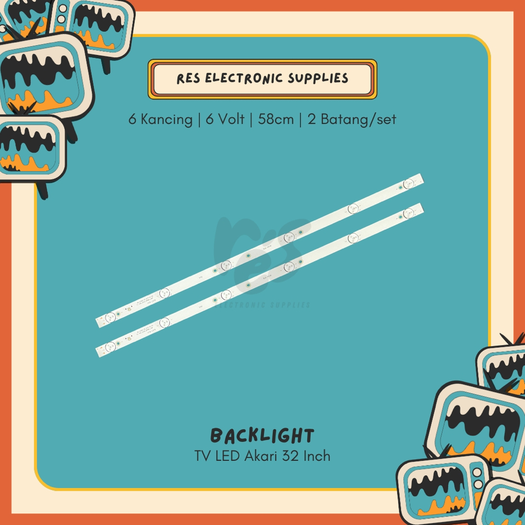 〚RES〛Backlight TV LED/LCD Akari 32 Inch LE-32M88ID LE-32K88ID LE-32V88ID LE-32P88 LE-32P90 LE-32V90 