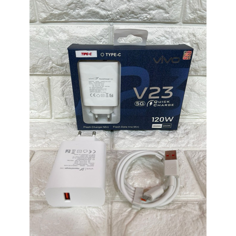 Charger ori 100 Vivo V23 Fast Charging 120W Casan Original
