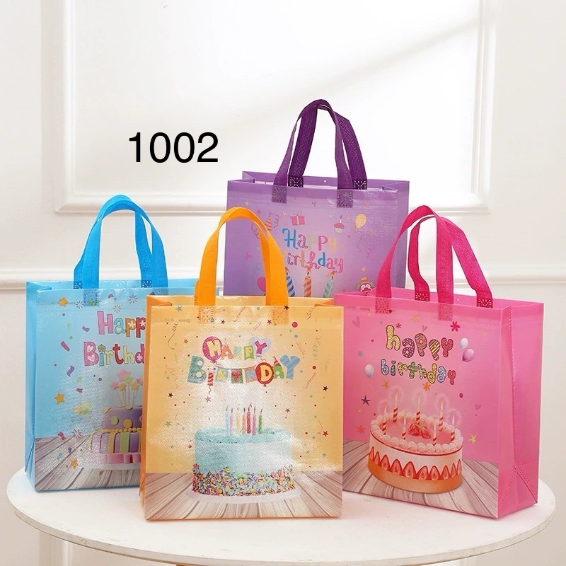 

5pcs Godie Bag Ultah Tas Hampers Suvenir Ulang Tahun Birthday Non Woven Bag GB