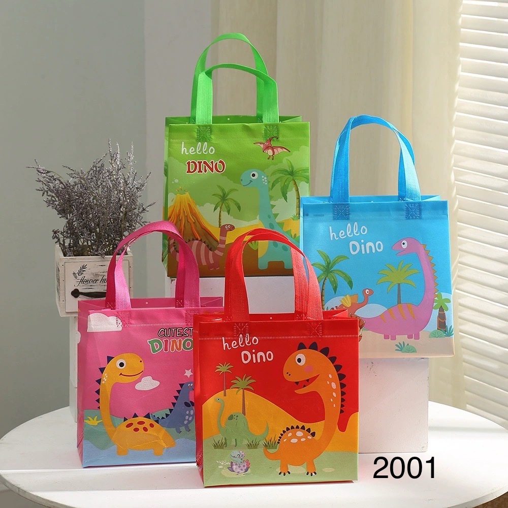 

5pcs Goodie Bag Dinosaurs Ultah Dino Ulang Tahun Birthday Tas Hampers Suvenir GB Non Woven Bag