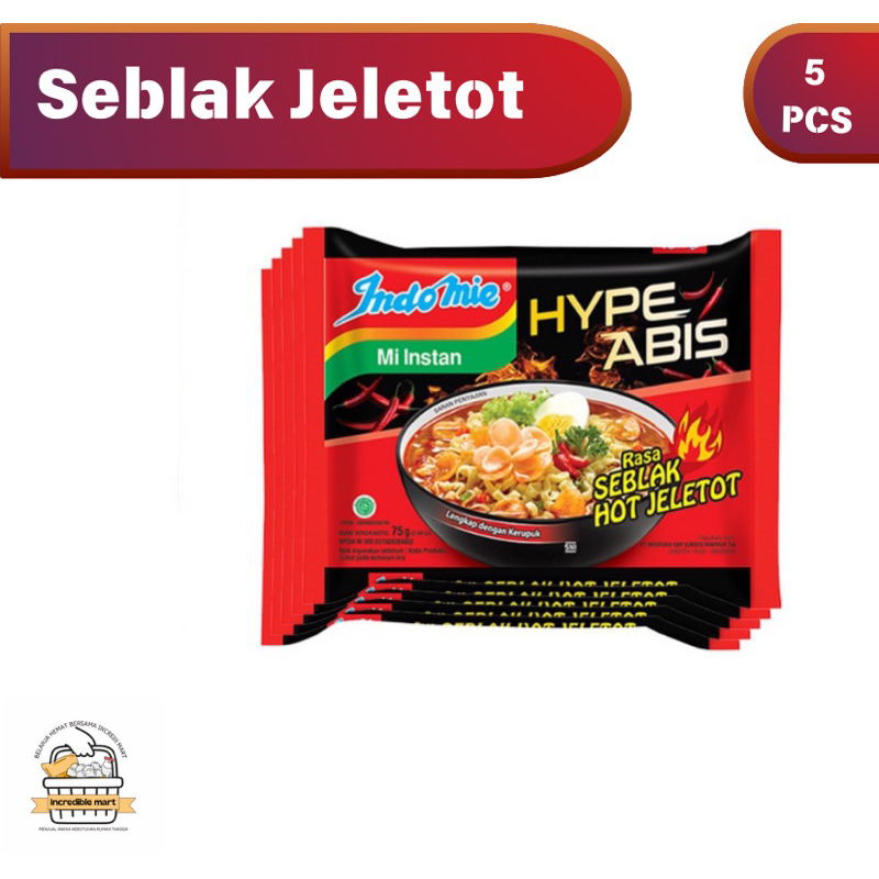 

5 PCS - Indomie Hype Abis Seblak Hot Jeletot