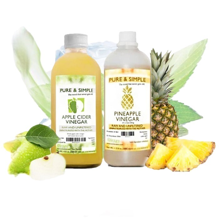 

Pure Simple Varian Apple Cider Vinegar Pineapple Raw And Unfiltered Cuka Sari Buah Apel Nenas Nanas