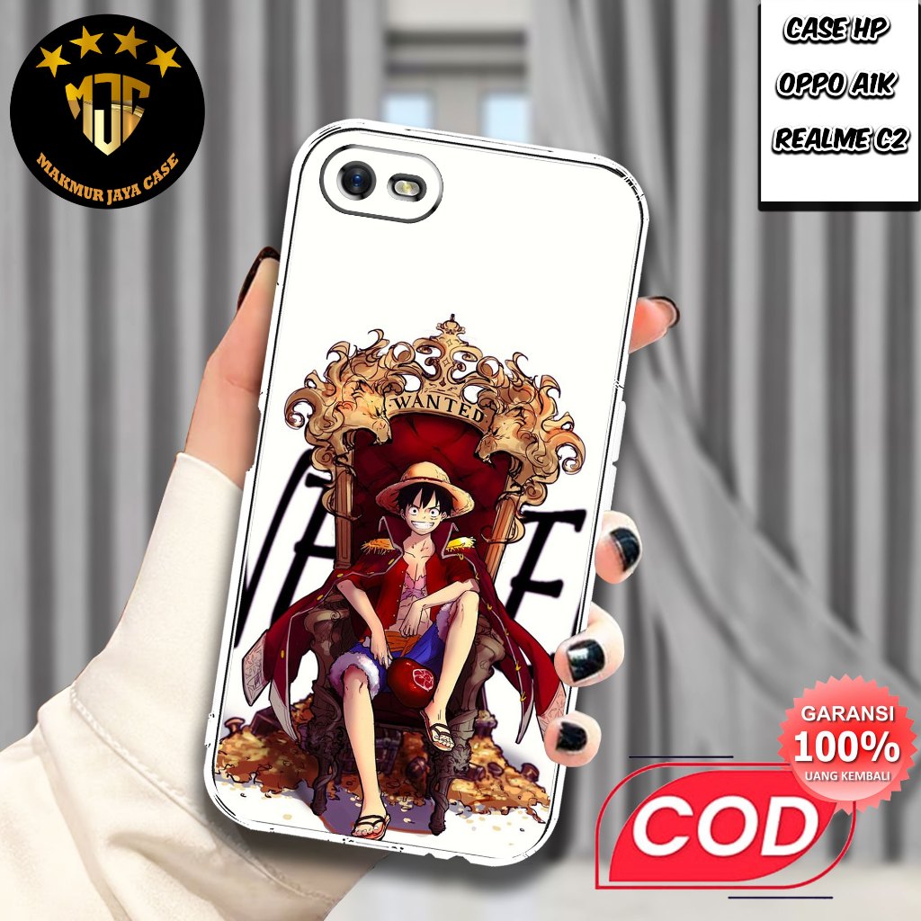 Case OPPO A1K / REALME C2 - Casing OPPO A1K Motif (ABSTRAK) - Softcase Premium Fourside - Bening Tra