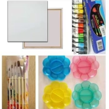 

Paket Kanvas Lukis (Kanvas 40x40 + Kuas + Palet +Cat air)