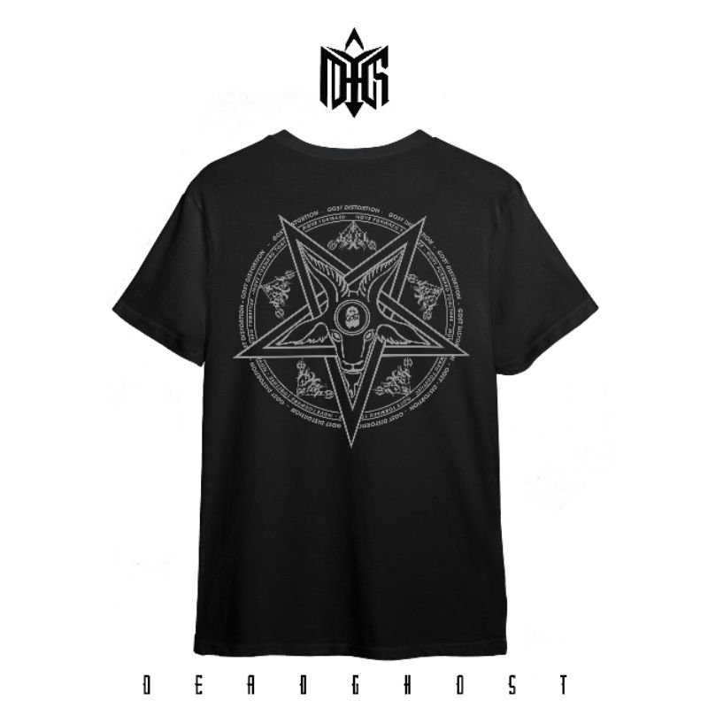 T-SHIRT DEADGHOST DISTORTION / Tshirt Satanic Mandala / Tshirt Satanic / Satanic 666
