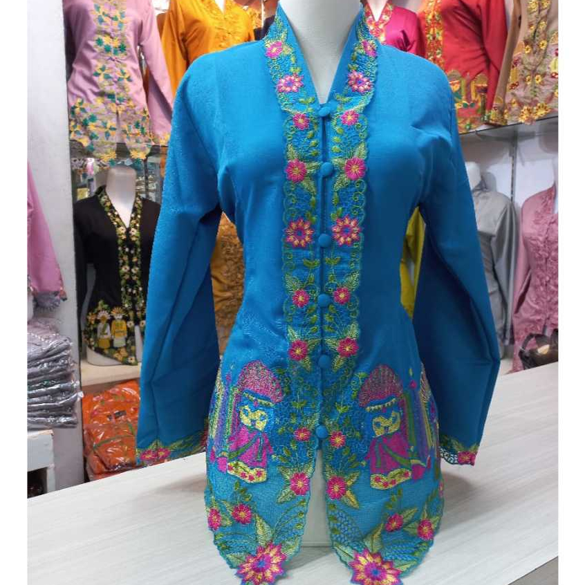 KEBAYA ENCIM BETAWI BORDIR ONDEL-ONDEL/ATASAN KEBAYA ENCIM WANITA BORDIR ONDEL/KEBAYA BETAWI//KEBAYA