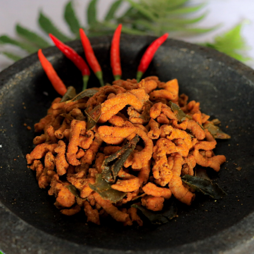 

Usus Krispi Pedas Daun Jeruk 500 Gram 1 Kg Keripik Usus Ayam Crispy