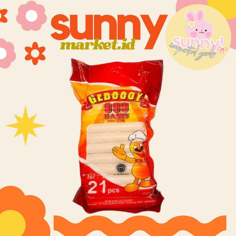 

SUNNYMARKET - GEBOY GEBOOOY 999 SOSIS AYAM CHICKEN SAUSAGE ISI 21 PCS