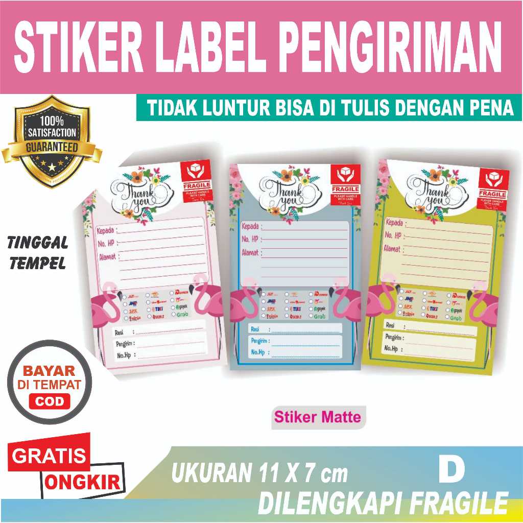 

(50pcs) D STIKER PENGIRIMAN / STIKER LABEL PENGIRIMAN OLSHOP / STIKER LABEL / STIKER PENGIRIMAN