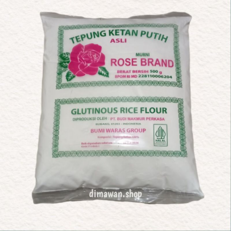 

Tepung Ketan Putih ROSE BRAND 500 gram