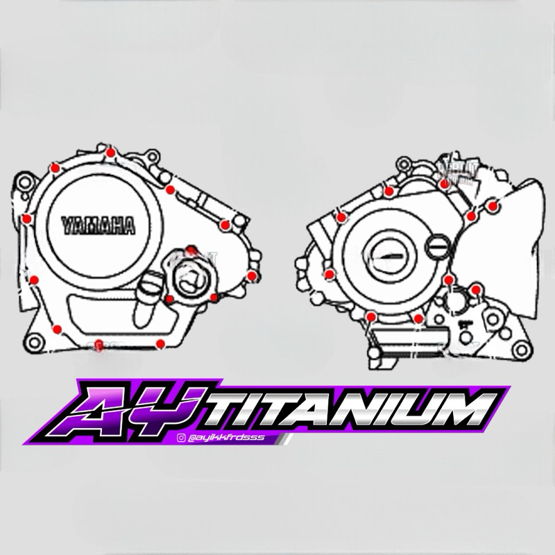 baut set blok mesin blok mesin mx king150 isi 23 pcs