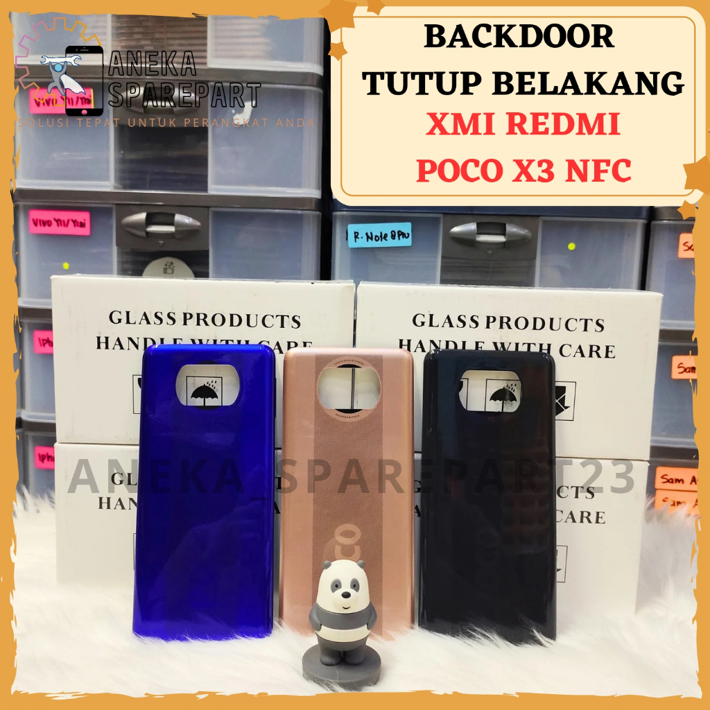 Backcover Backdoor POCO X3 NFC / POCO X3 PRO Cover Belakang Tutup Casing Belakang Tutup Baterai POCO
