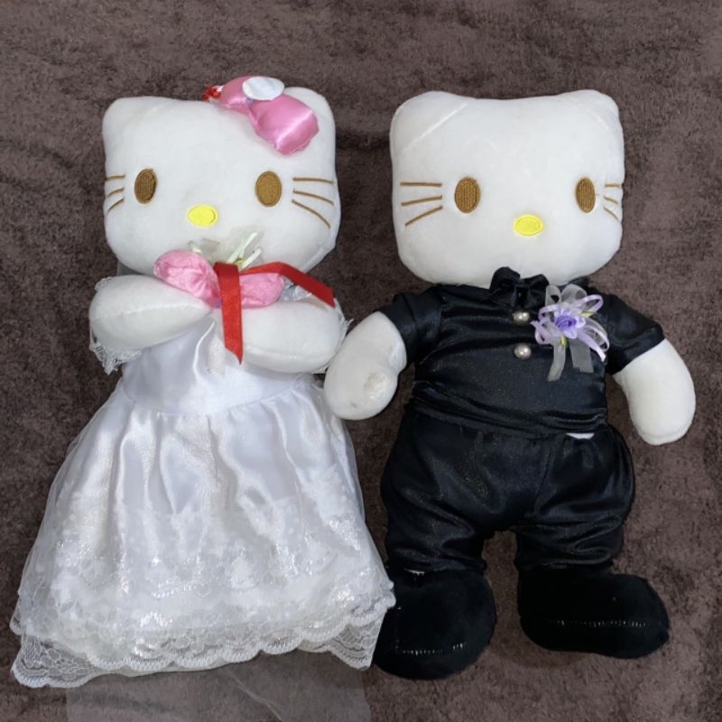 [PRELOVED] BONEKA HK HELLO KITTY PREWEED WEDDING NIKAH GAUN PUTIH PERNIKAHAN PESTA CUSTOM