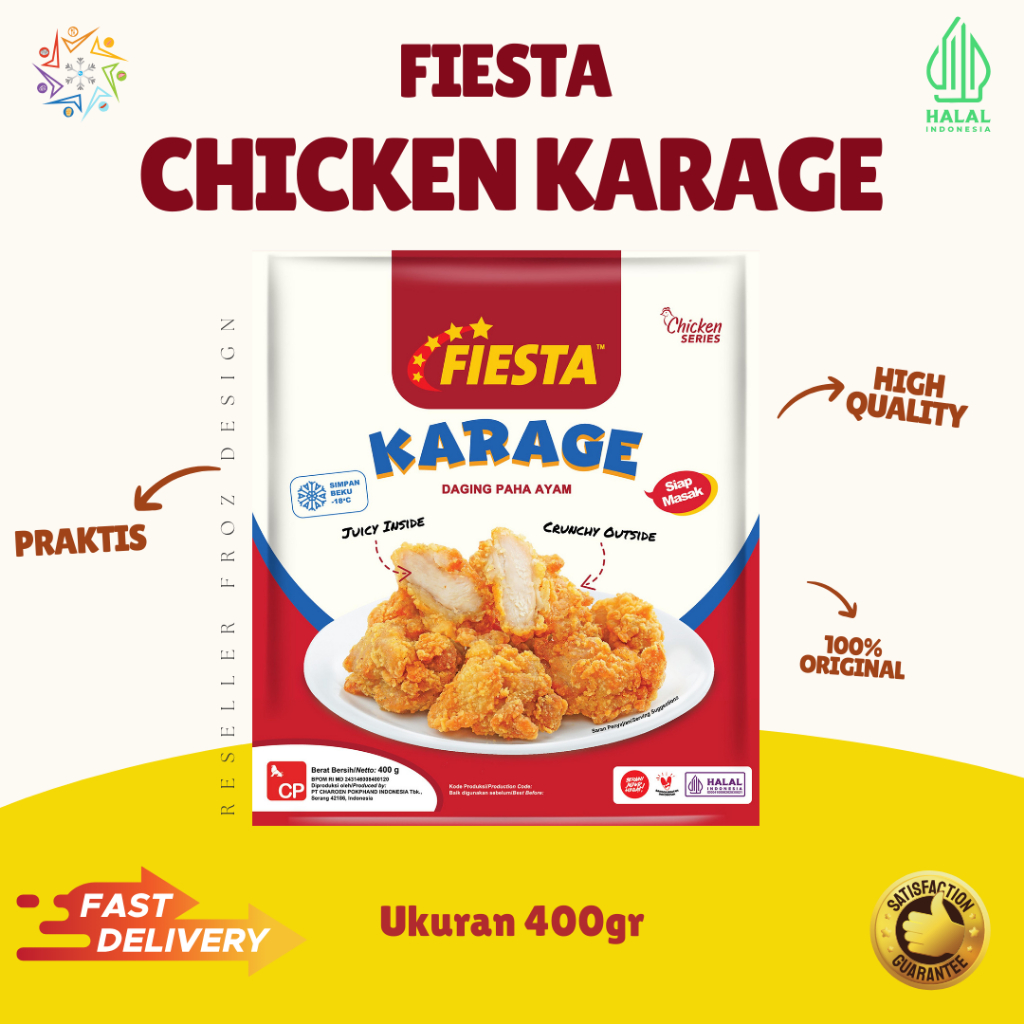 

FIESTA KARAGE 400GR | AYAM GORENG KARAGE PIYESTA | AYAM GORENG TEPUNG BENTUK KARAGE ALA HOKBEN