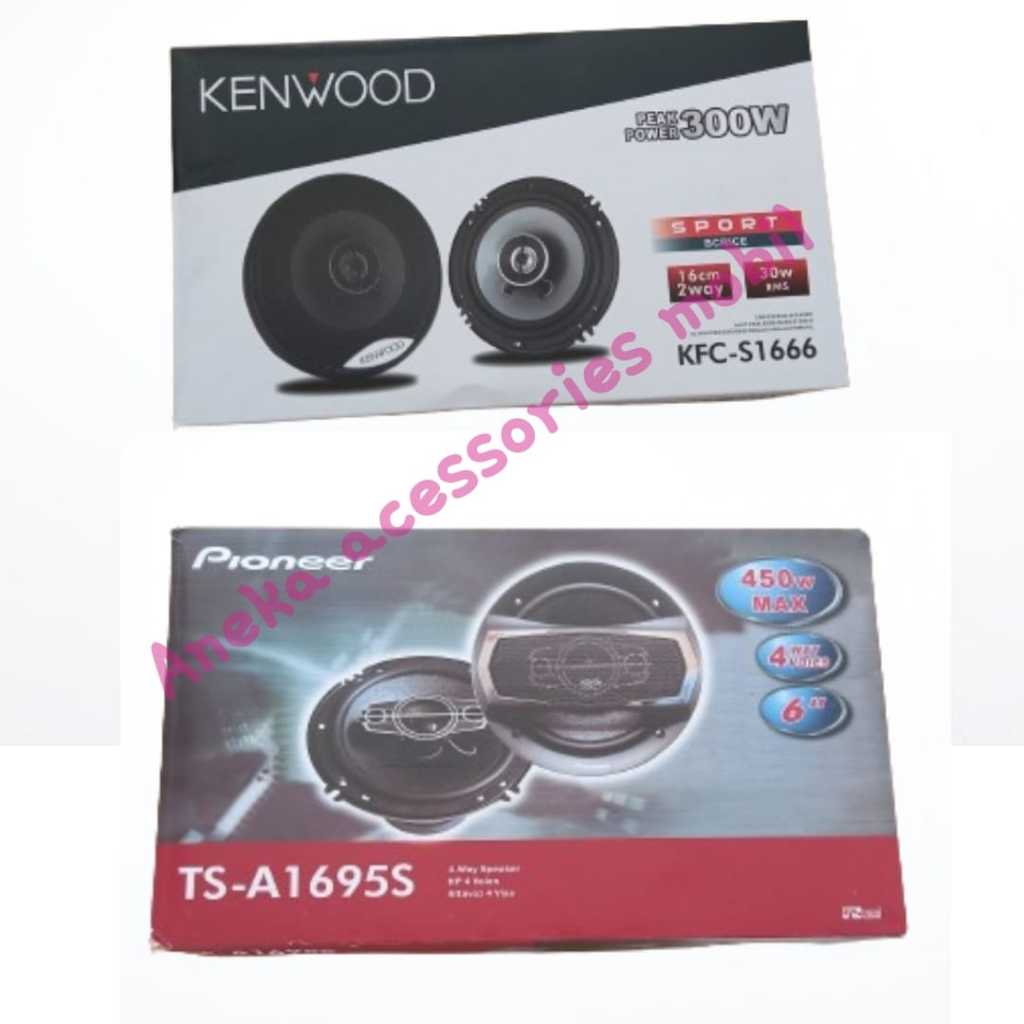 Speaker Mobil Coaxial PIONEER 6 Inch TS - A1695S Kenwood KFC-S1666 6 Inch Mobil Daihatsu Xenia, Teri