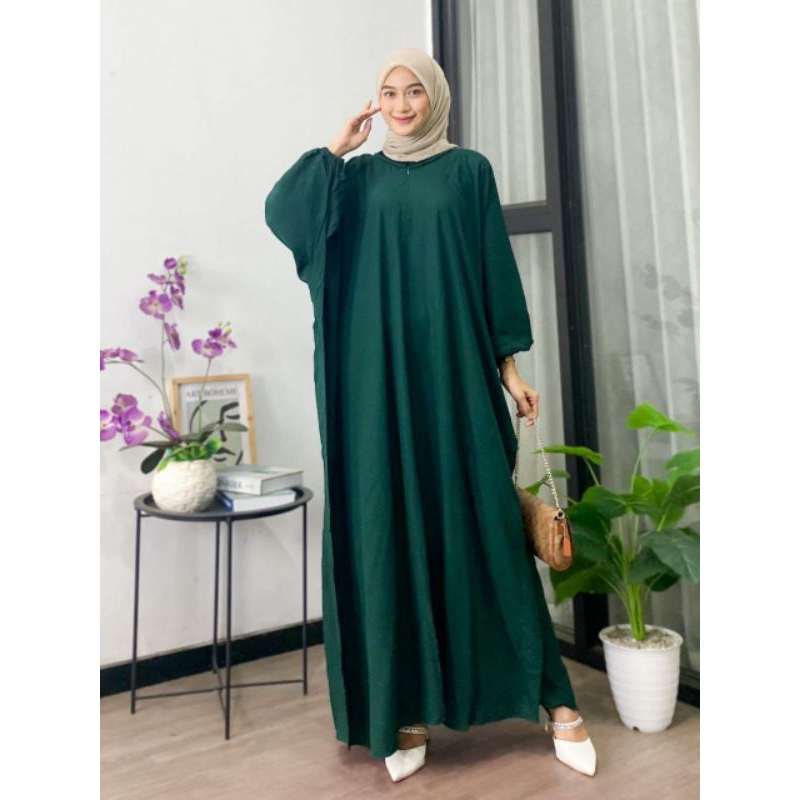 KAFTAN RAYON POLOS//GAMIS RAYON JUMBO//KAFTAN RAYON TEBAL MUSLIM
