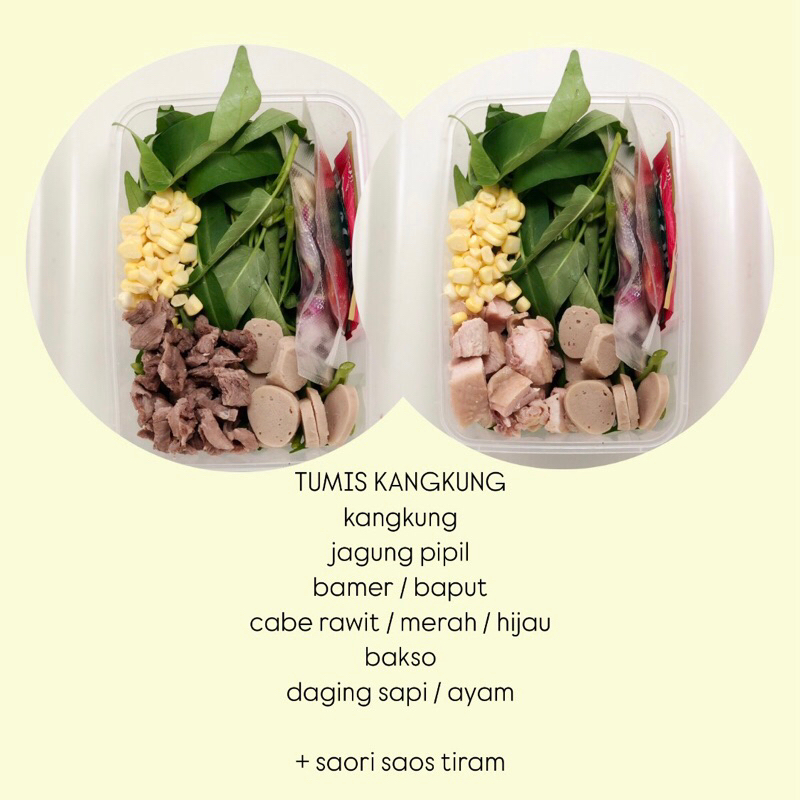 

SAYUR PACK - Tumis Kangkung [daging sapi / ayam]