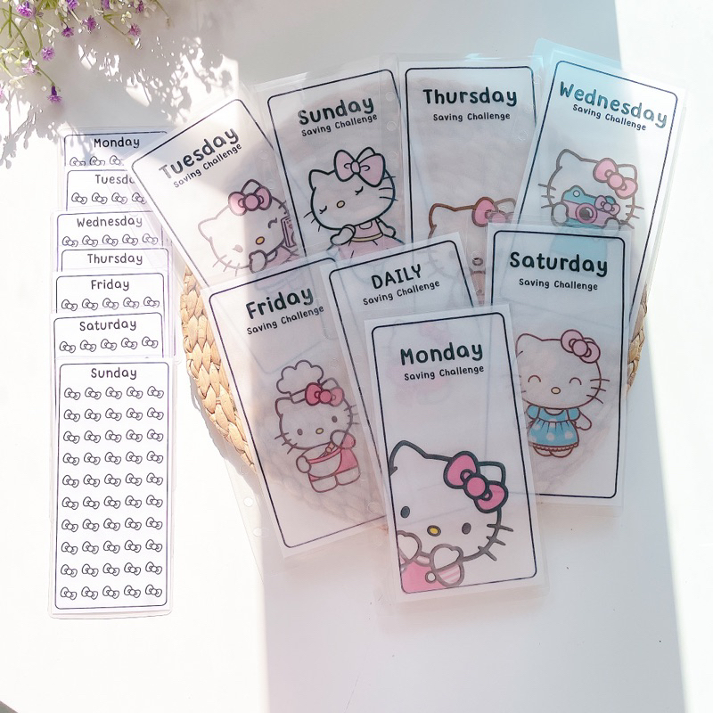 

Daily saving challenge model cash envelope untuk binder a6