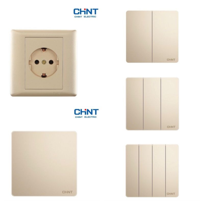 STOP KONTAK DAN SAKLAR CHINT ( GOLD )