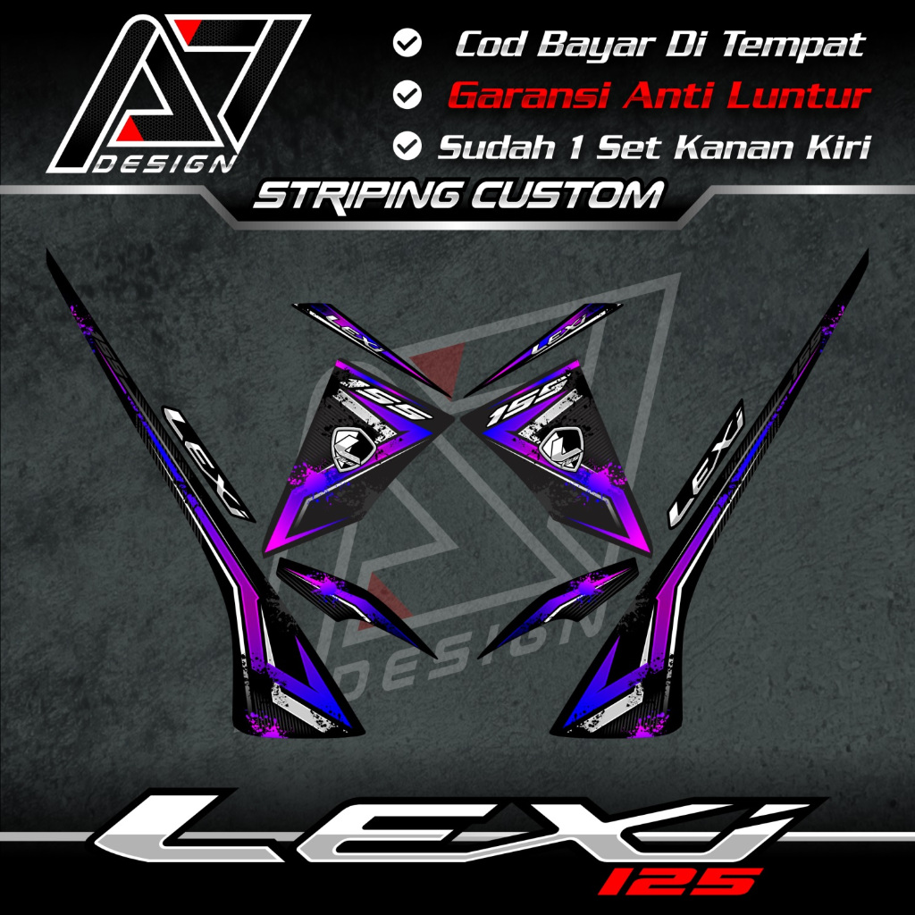 striping lexi 125 - striping lexi motif custom - sticker list striping yamaha lexi 125 - sticker lex