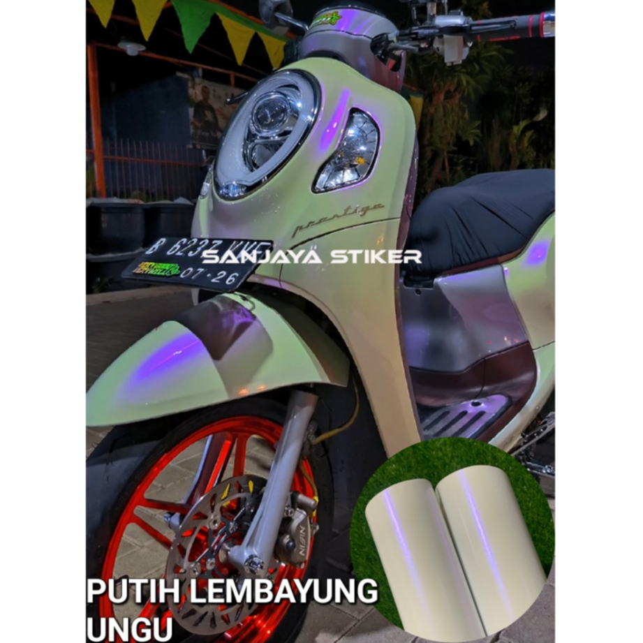 Sticker Skotlet Putih Lembayung Ungu Stike Ungu Lembayung Premium