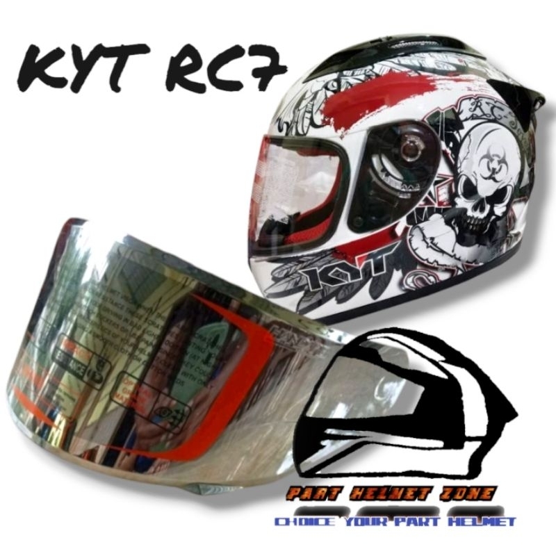 (HNDRC) Visor Helm KYT RC7 || Flat Visor KYT RC7 || Lensa helm kyt