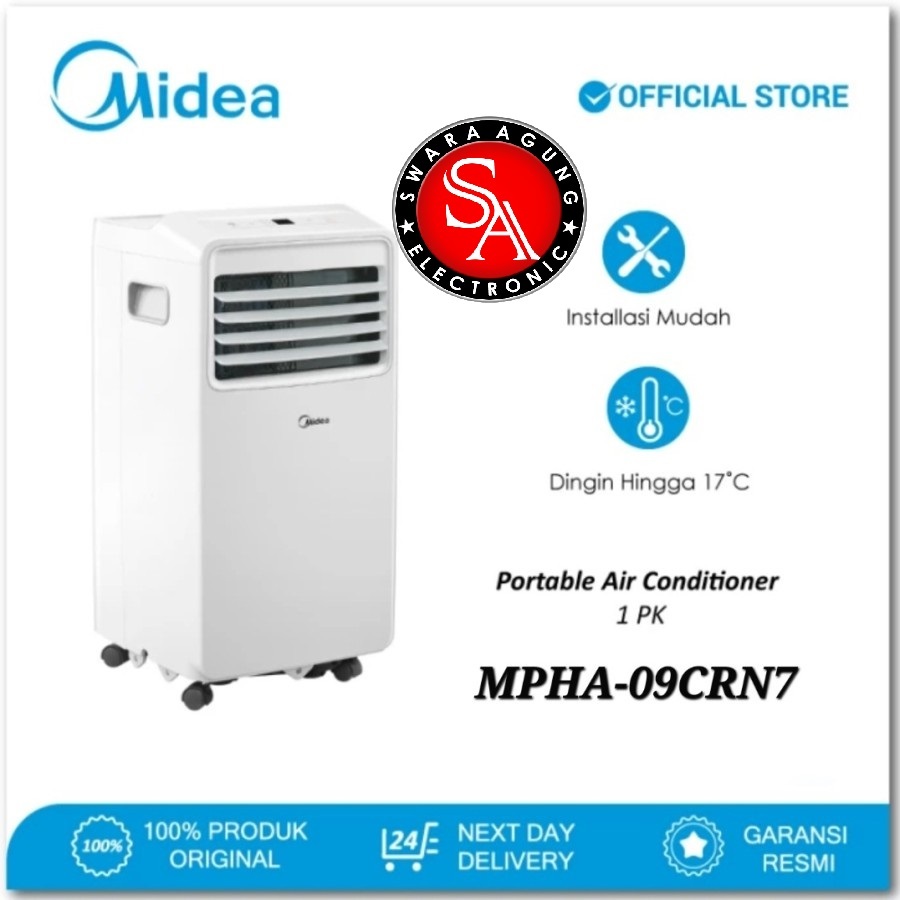 Ac Portable 1 PK Midea Type : MPHA09CRN7 - Garansi 10 Tahun Kompresor ( MEDAN )