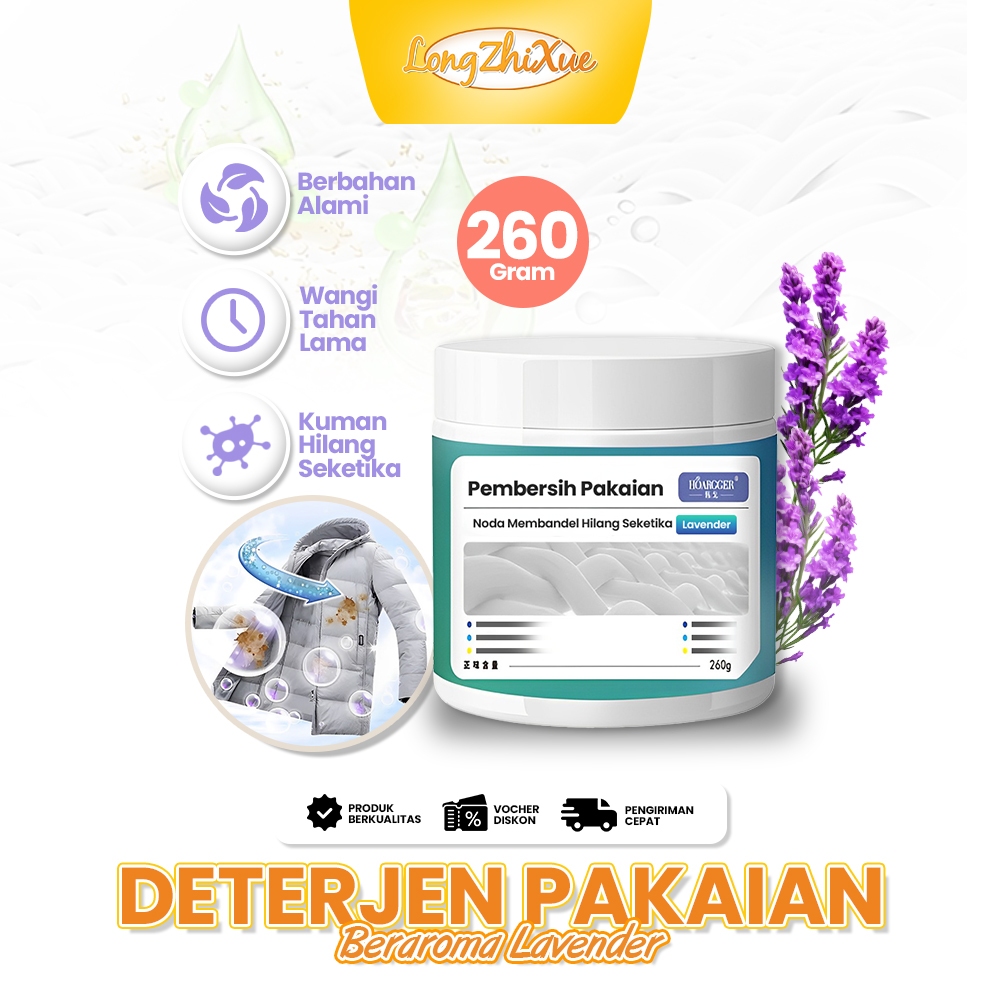 Deterjen Bubuk Laundry Pakaian Penghilang Bau Pemutih Kain Penghilang Pembersih Baju Noda Warna