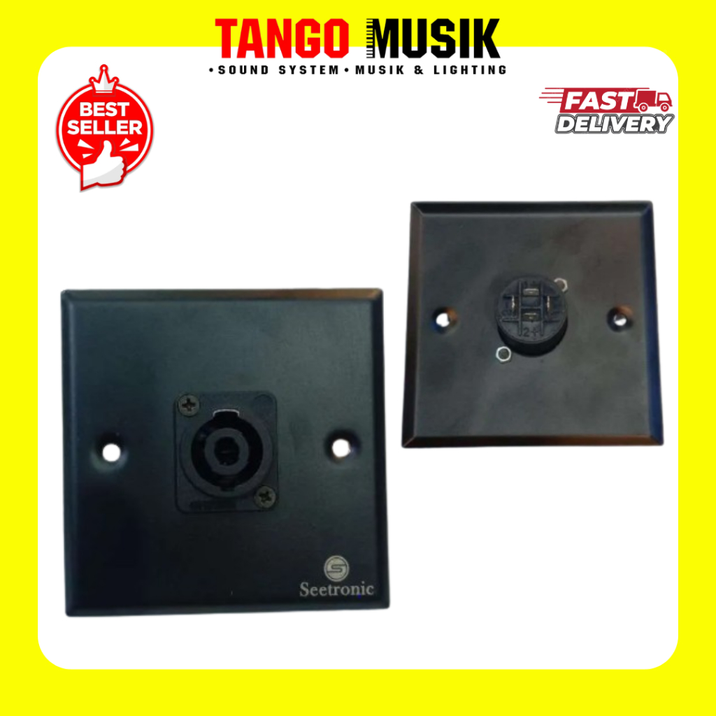 PANEL TERMINAL SEETRONIC 1 SOKET SPEAKON BETINA BULAT WP 406 ORIGINAL / Panel Plat Speakon Cekung + 