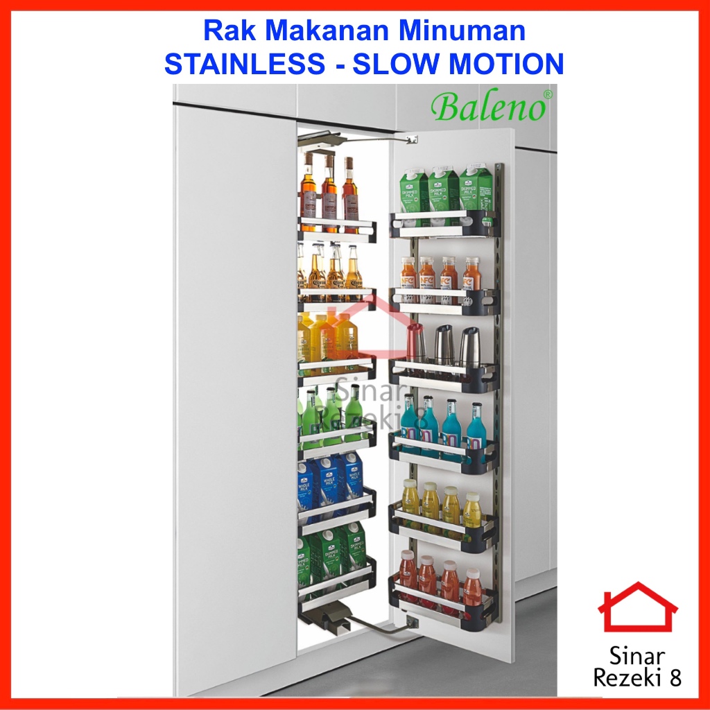 Rak Tarik Makanan STAINLESS Lemari Baleno BS 25400 SM / Dapur Kitchen mirip vitco xc 25400