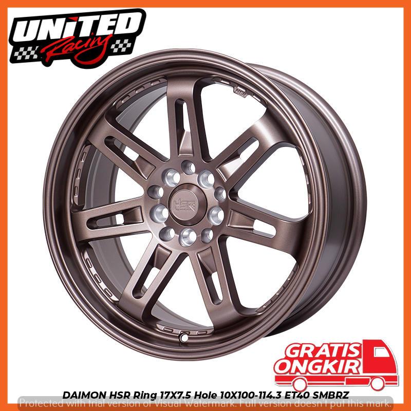 VELG MOBIL SUBARU BRV SIENTA ALTIS CIVIC FD R17 HSR DAIMON BRONZE VELEG MURAH RING 17