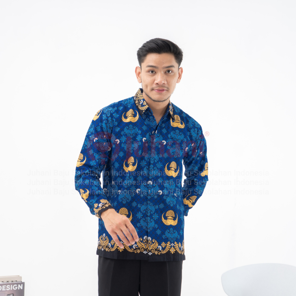Seragam Batik Korpri krah hitam full furing Kemeja Korpri Terbaru 2022 Batik KORPRI ASN Seragam Korp