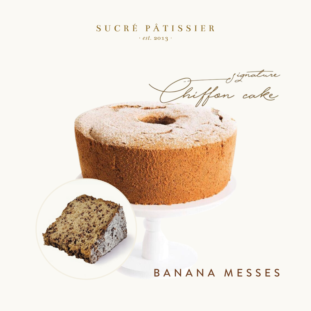 

Banana Messes Chiffon Cake Sucre Patissier 26cm Kue Ulang Tahun Birthday Cake