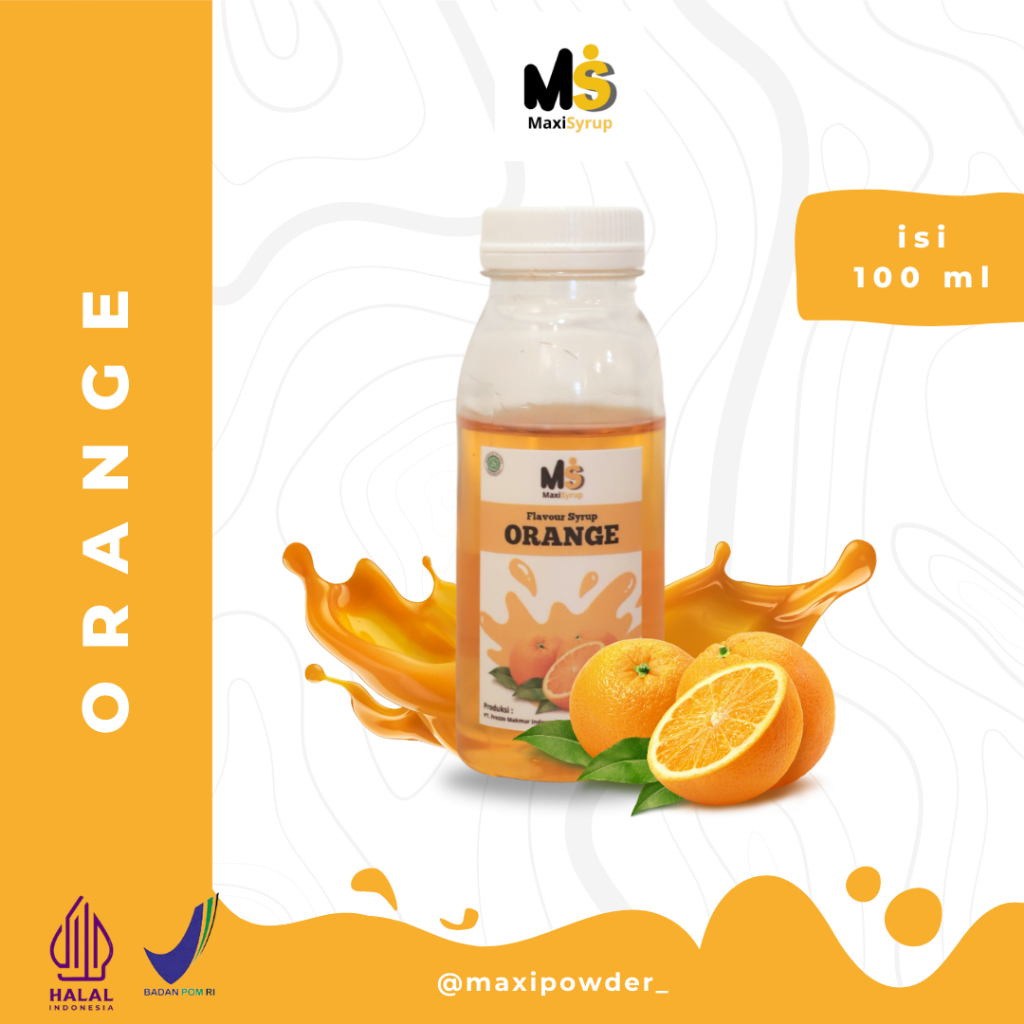 

Syrup Rasa Orange 100ml / Sirup Orange Termurah / MaxiSyrup