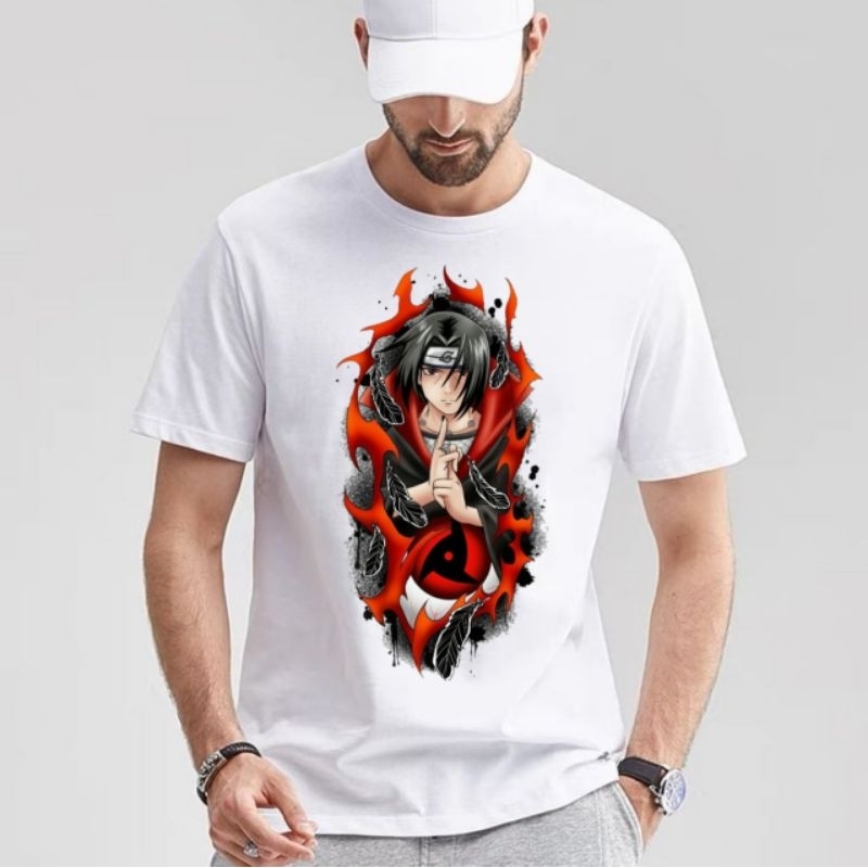 MG clothing Kaos distro premium itachi uchiha kaos custom sablon anime kartun naruto kaos manga naru